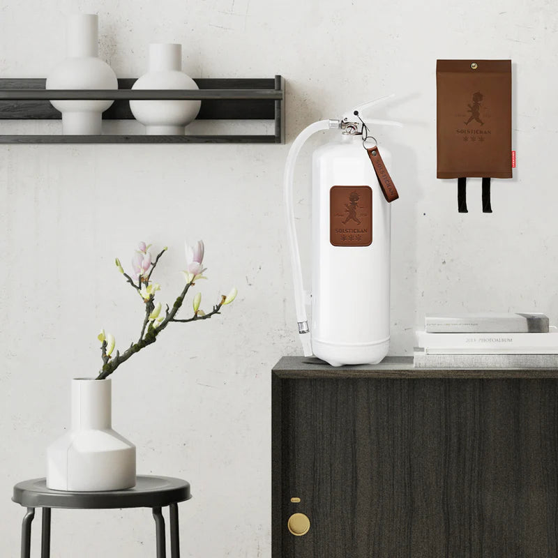 Brandsläckare 6 kg - Mörkbrunt läder