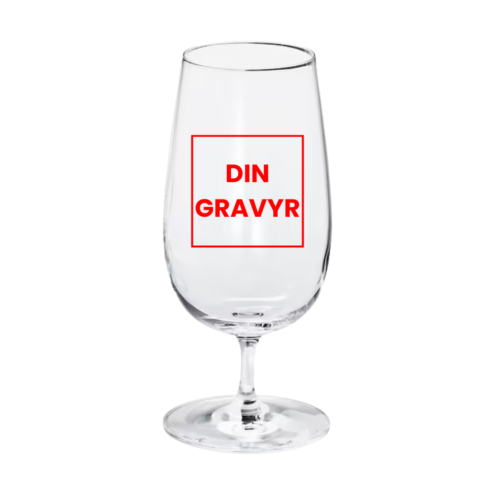 Ölglas med gravyr - Gåvoronline