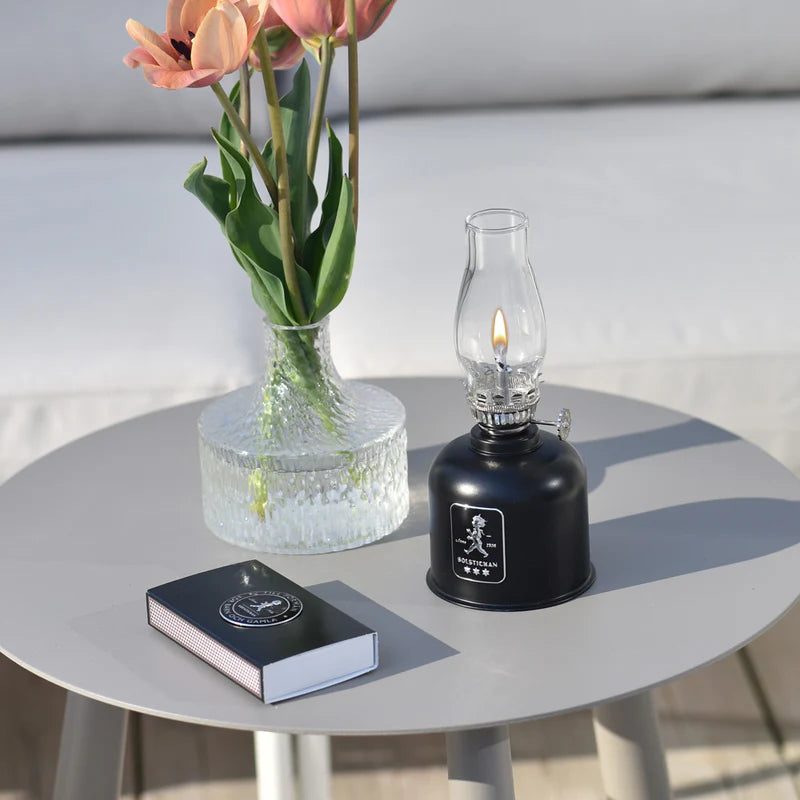 Fotogenlampa – Svart / Silver