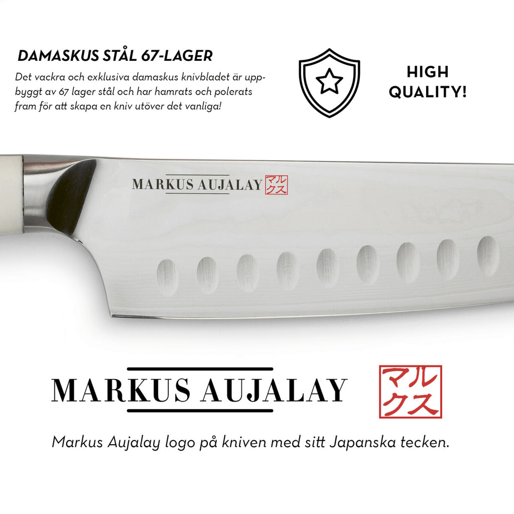 Markus Aujalays damaskus knivset 3-delar
