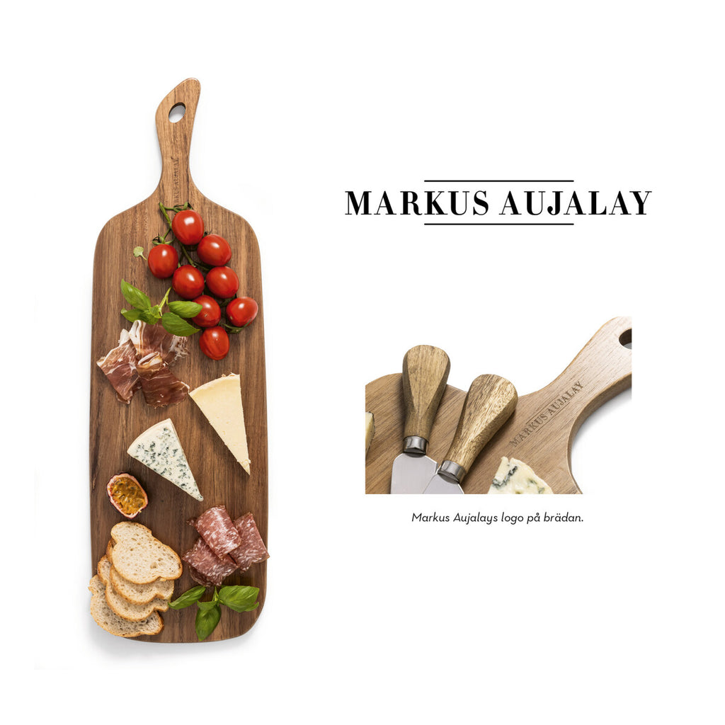 Markus stora bräda för ost och tapas med 3 bestick