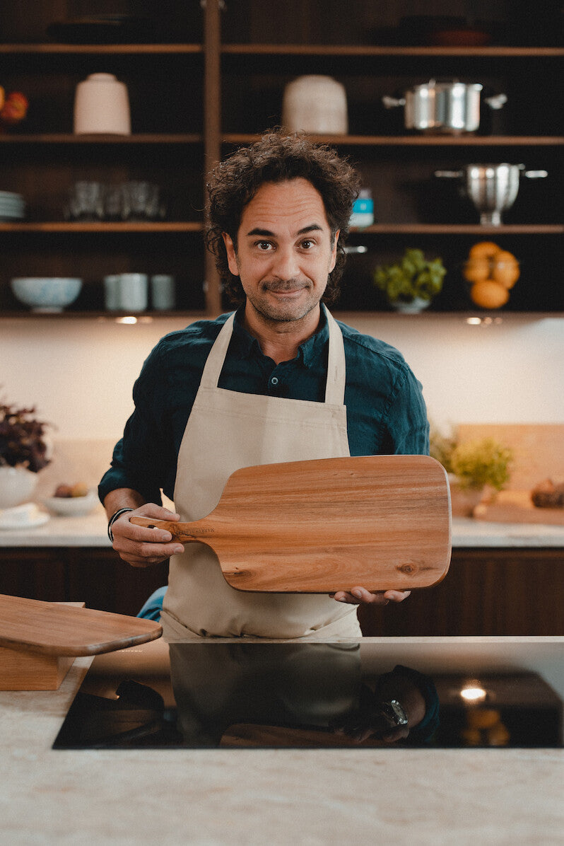 Markus lilla bräda för ost och tapas med 3 bestick