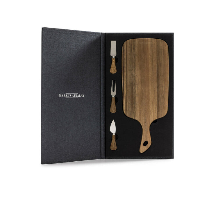 Markus lilla bräda för ost och tapas med 3 bestick
