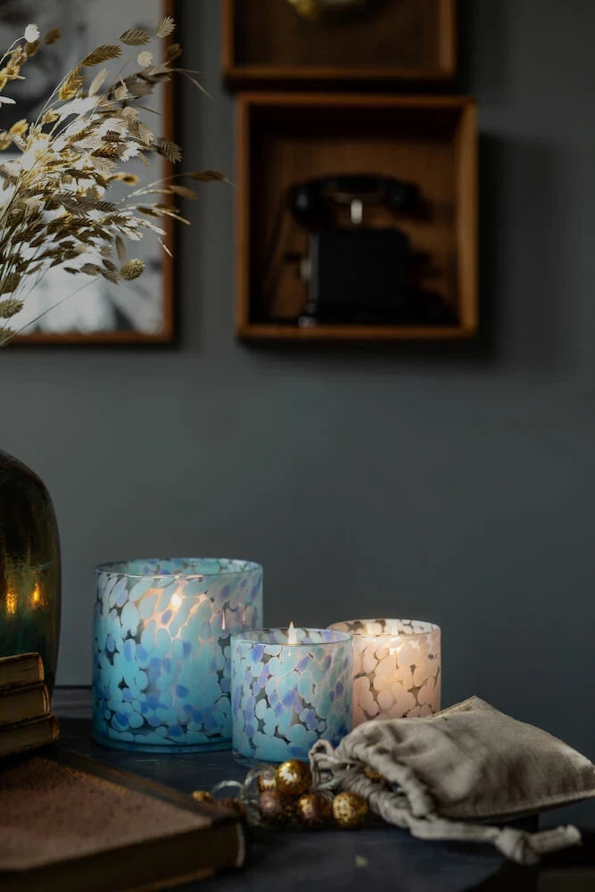 Glaslykta Mönstrad 15x15