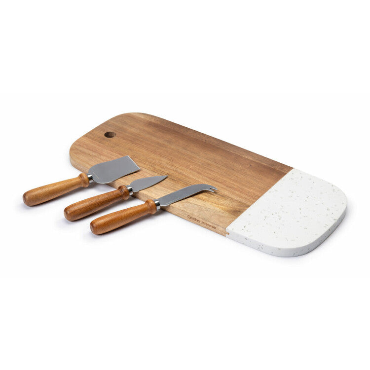 Ostbricka med tre knivar