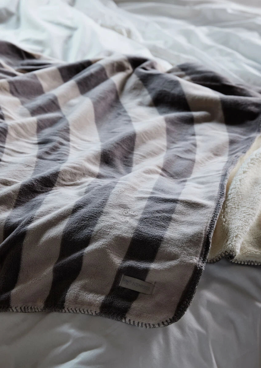 Sherpapläd - Arc Grå + Candle care kit - Noir flamme