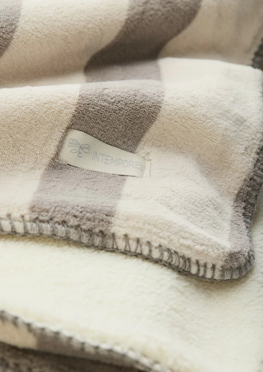 Sherpapläd - Arc Grå + Candle care kit - Noir flamme