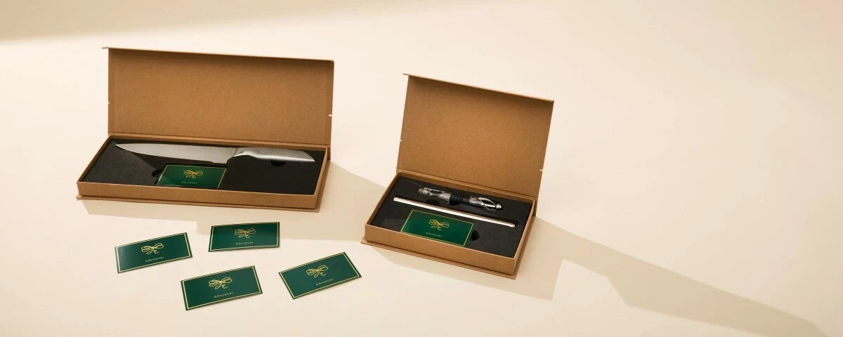 Gåvokort + kockkniv från Intemporel