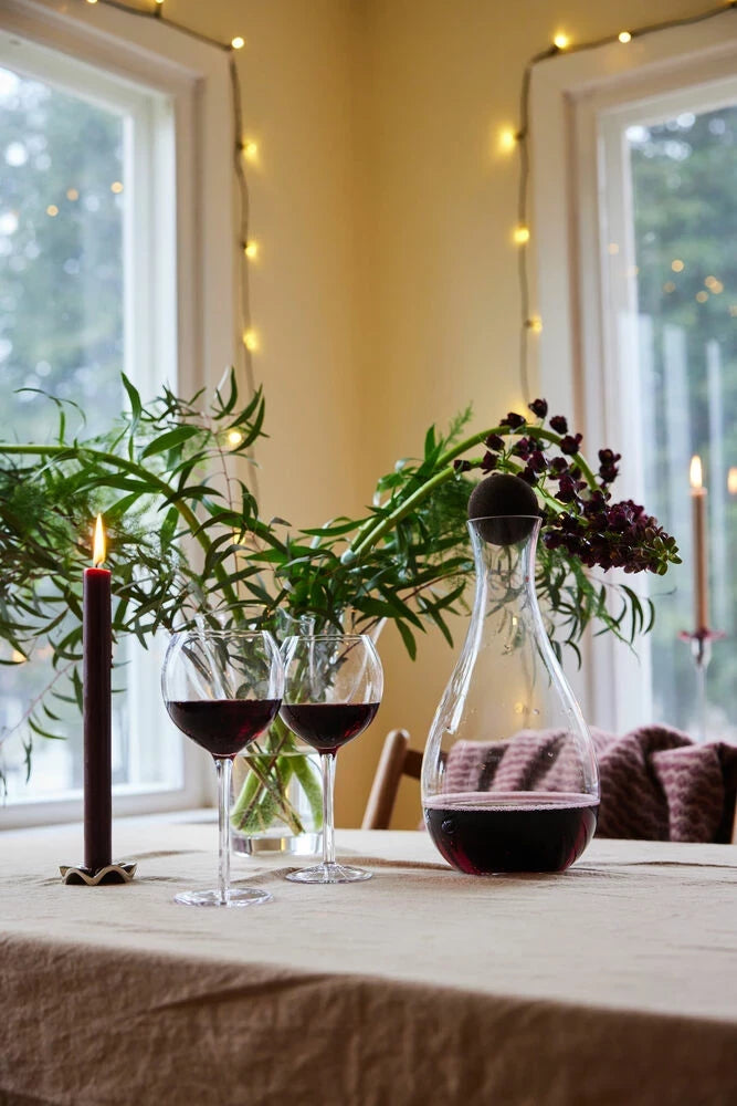 Nature vinkaraff med mörkbrun korkkula