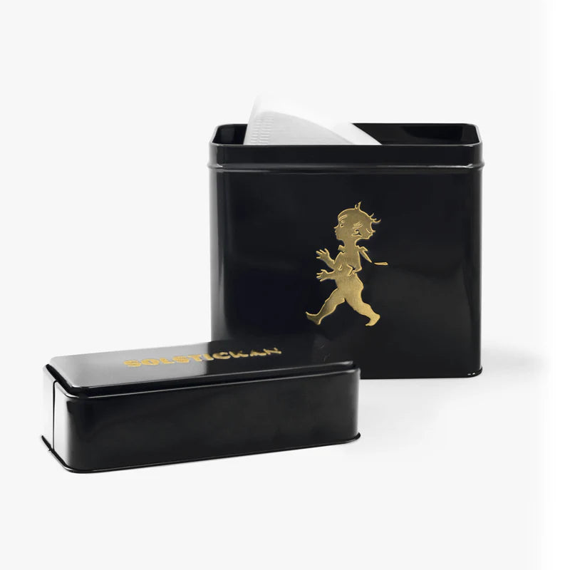 Kaffefilterburk - svart/guld