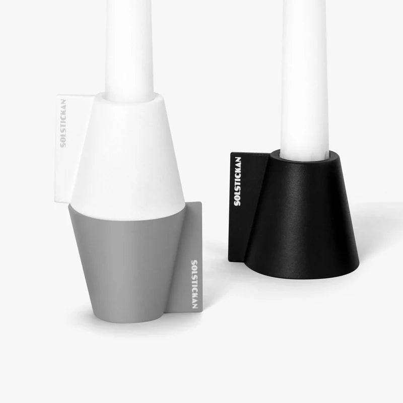 Vändbar ljushållare - Flipp - Vit