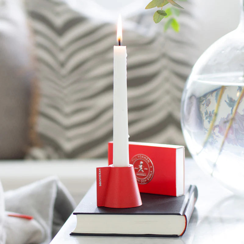 Vändbar ljushållare - Flipp - Röd