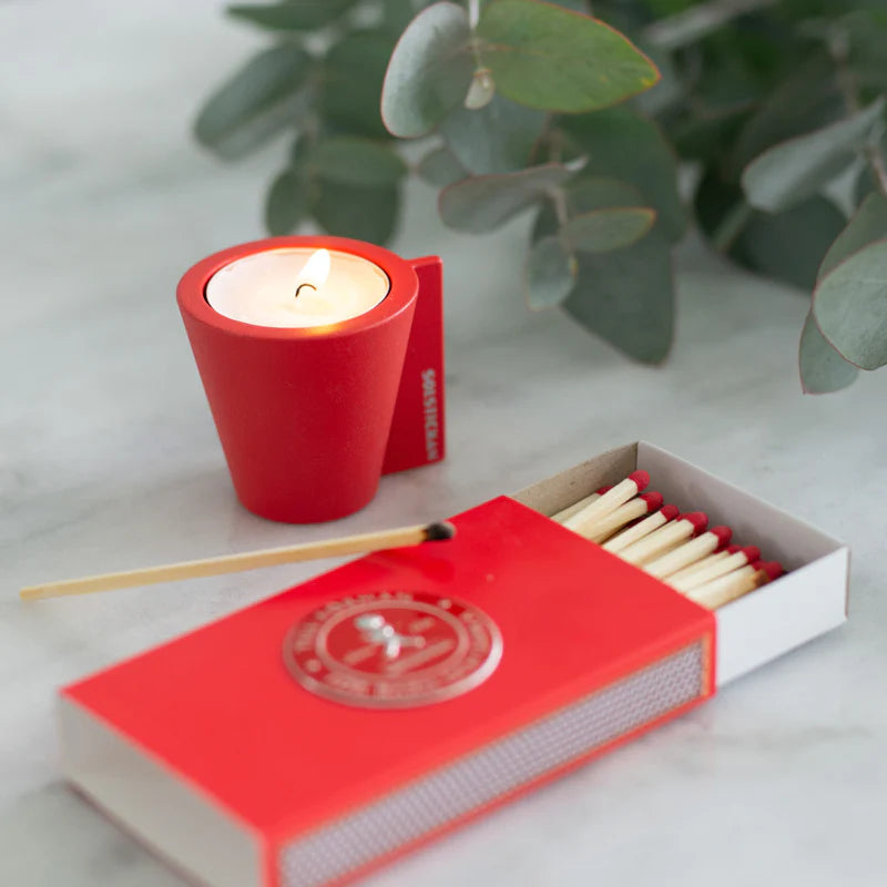 Vändbar ljushållare - Flipp - Röd