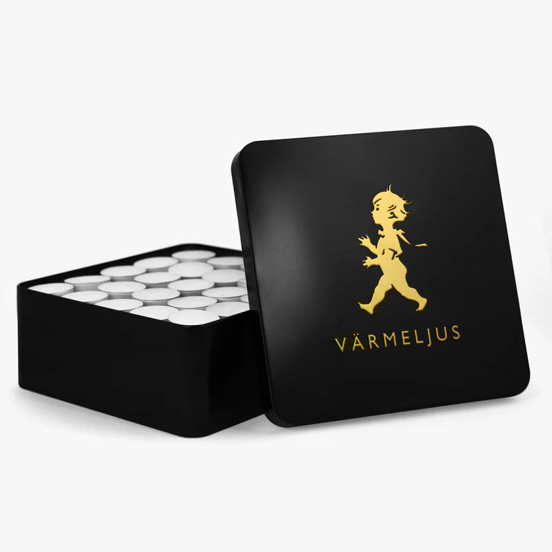 Värmeljuslåda - Svart/Guld