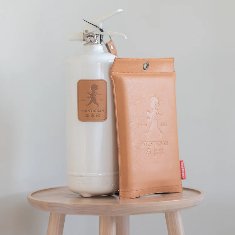 Brandfilt - Ljust läder