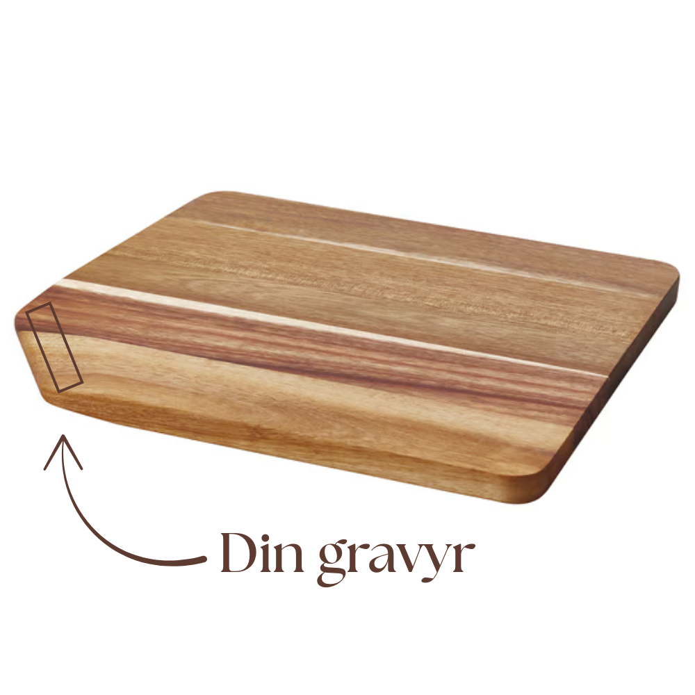 Skärbräda i akacia - gåvoronline