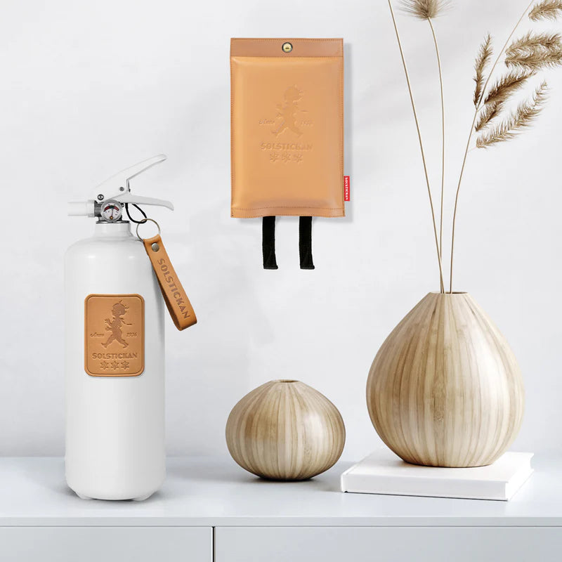 Brandfilt - Ljust läder