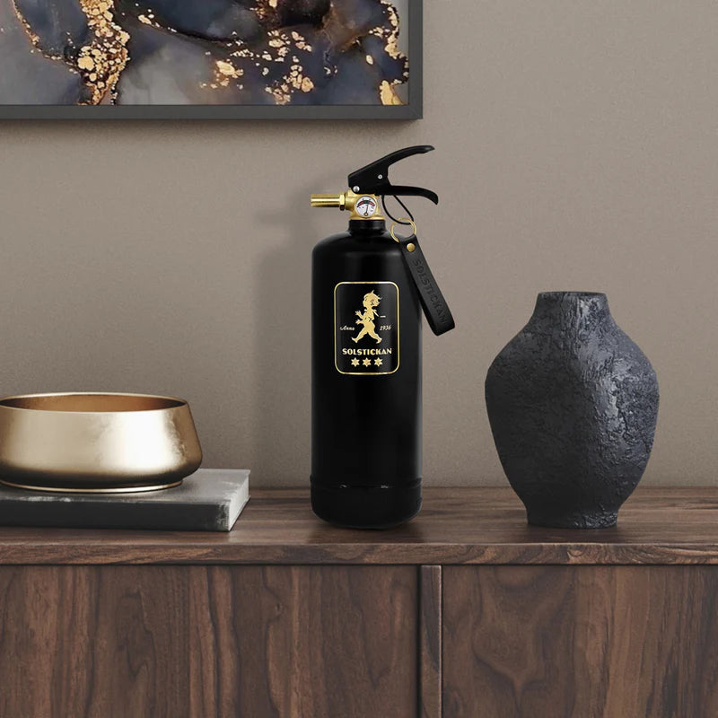 Brandsläckare 2 kg - Svart / Guld