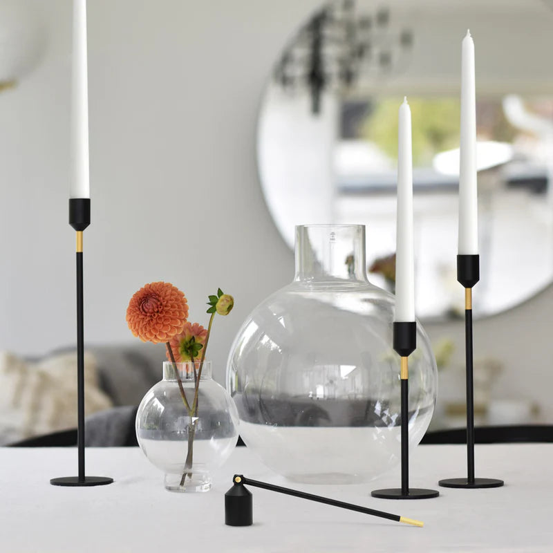 Ljusstake - Svart 34 cm